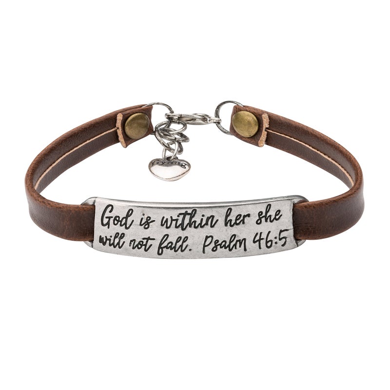 UNQJRY Christian Gifts for Women Bracelets for Her Inspirational Leather Bracelet for Women Jewelry Gift - Image 1